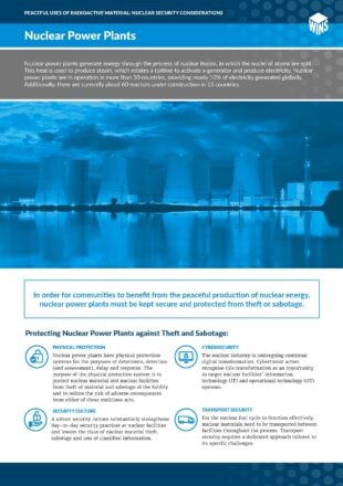 Peaceful Uses of Radioactive Material: Nuclear Security Considerations – Nuclear Power Plants