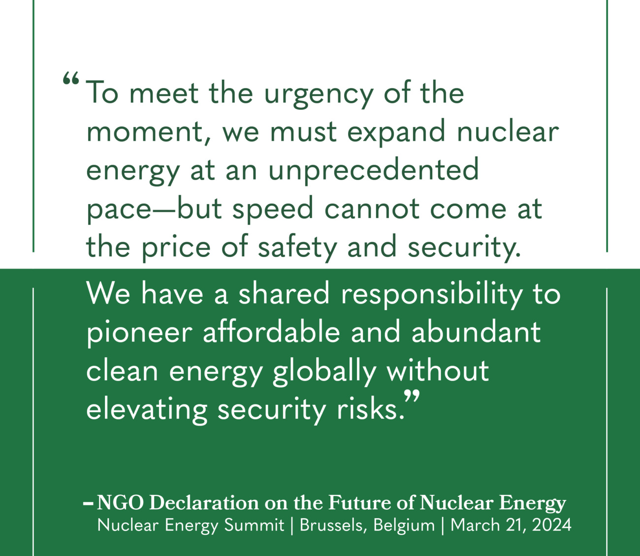 WINS Becomes Signatory to NGO Declaration on the Future of Nuclear Energy