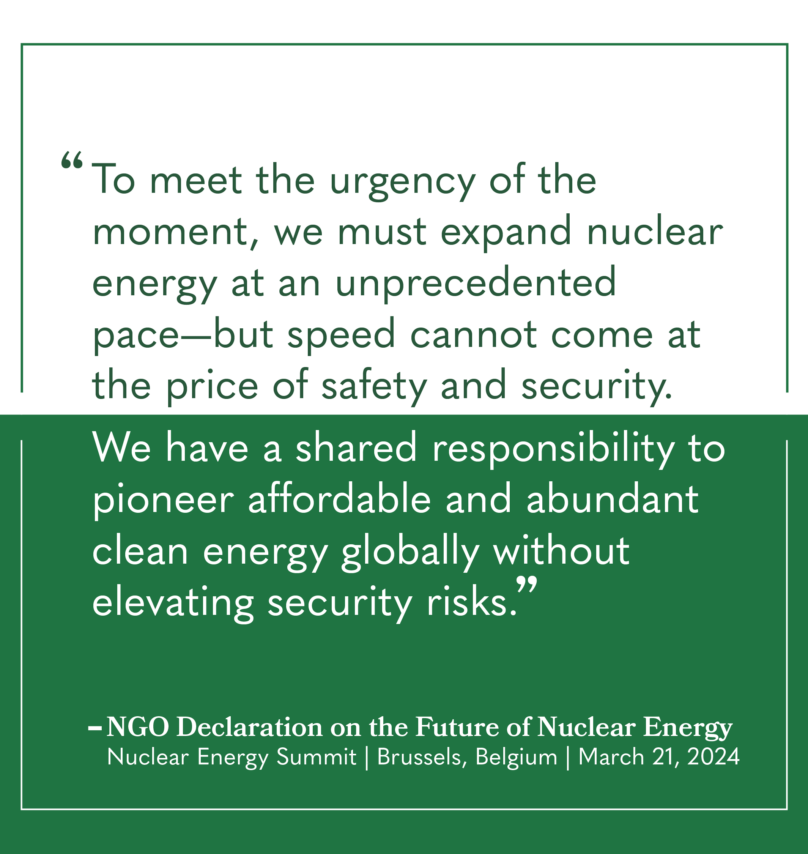 WINS Becomes Signatory to NGO Declaration on the Future of Nuclear Energy